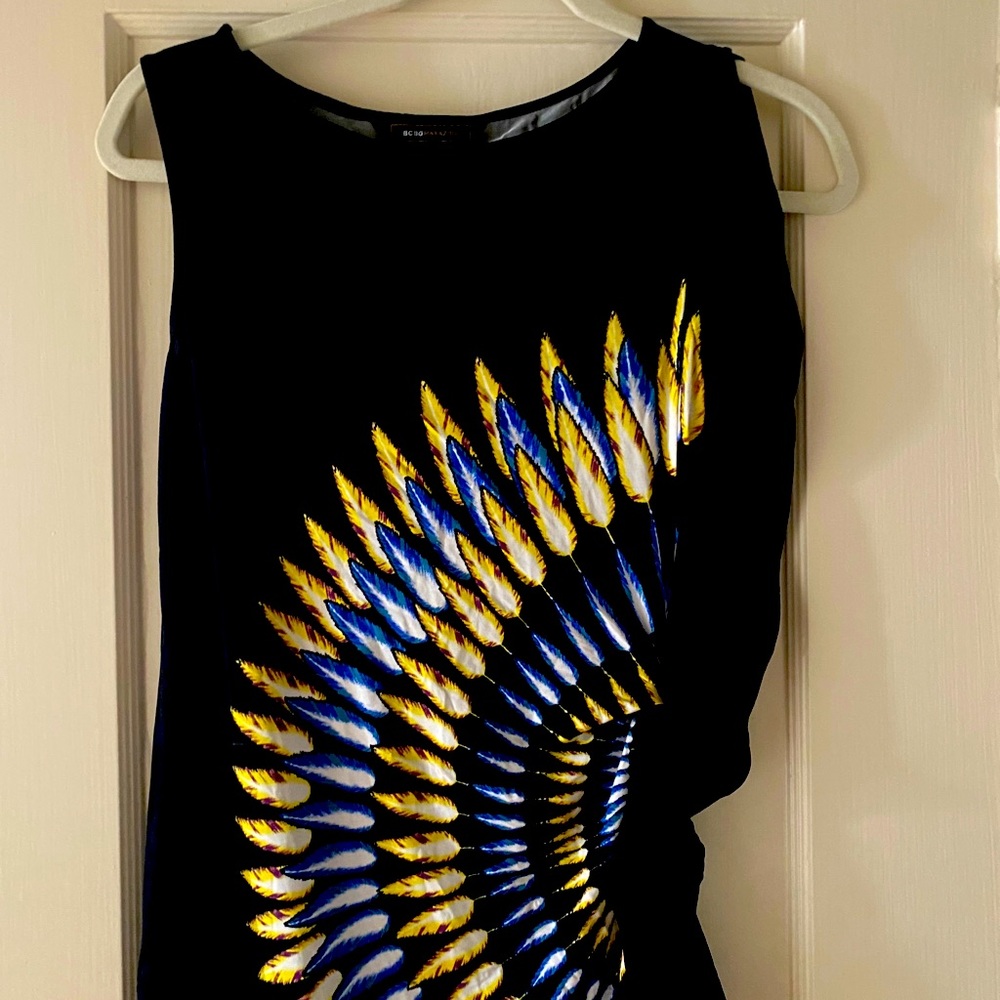 BCBG Max Azria Black Pattern LBD Dress S